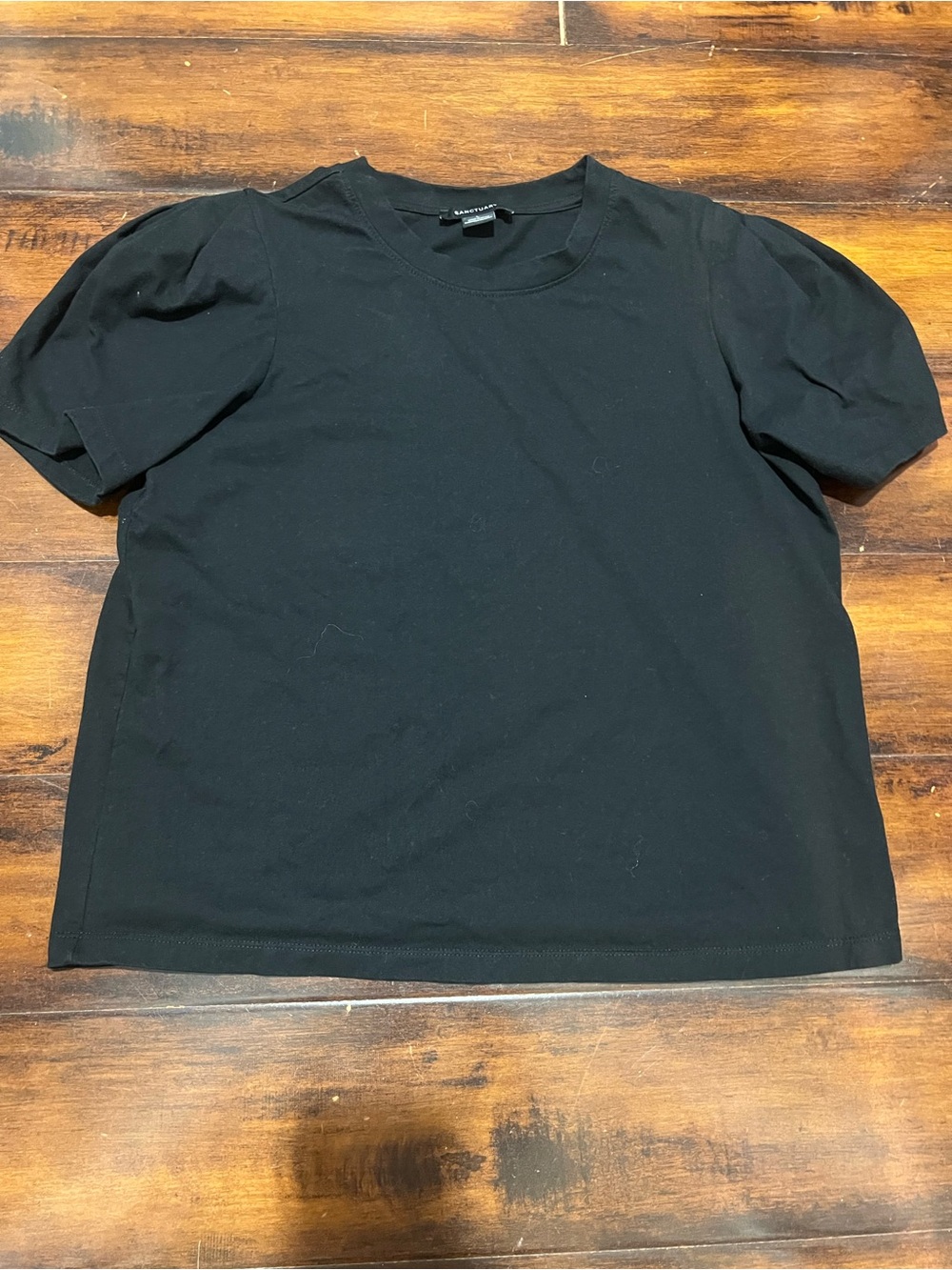Sanctuary Black Short-Sleeve Crewneck Tee